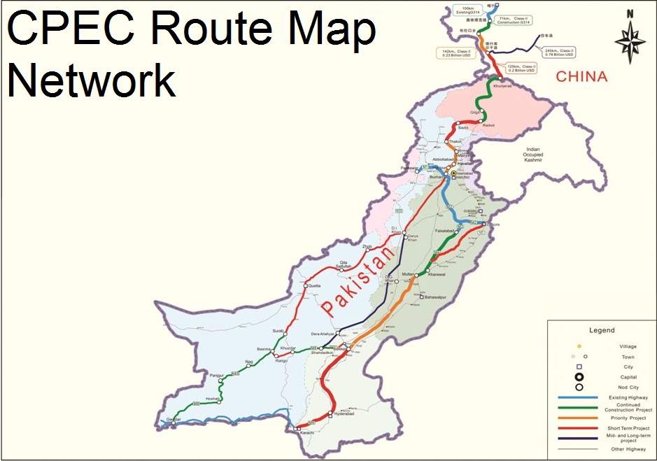CPEC Route Map Network
