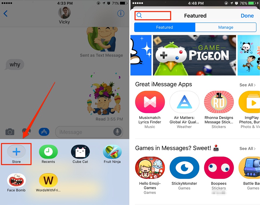 Install iMessage Games on iOS